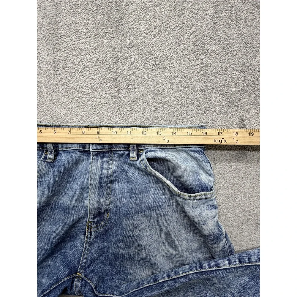 Southpole Jean Men Measured 32x29 Light Blue Acid Wash Skinny Tapered Streetwear